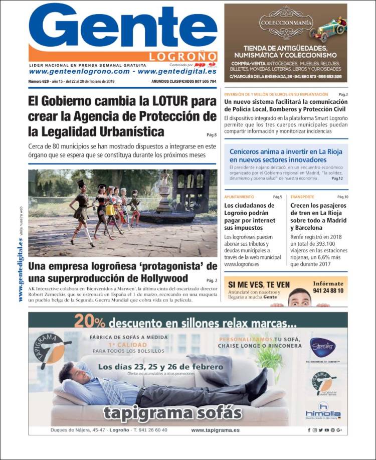 Portada de Gente en Logroño (Espa&ntilde;a)