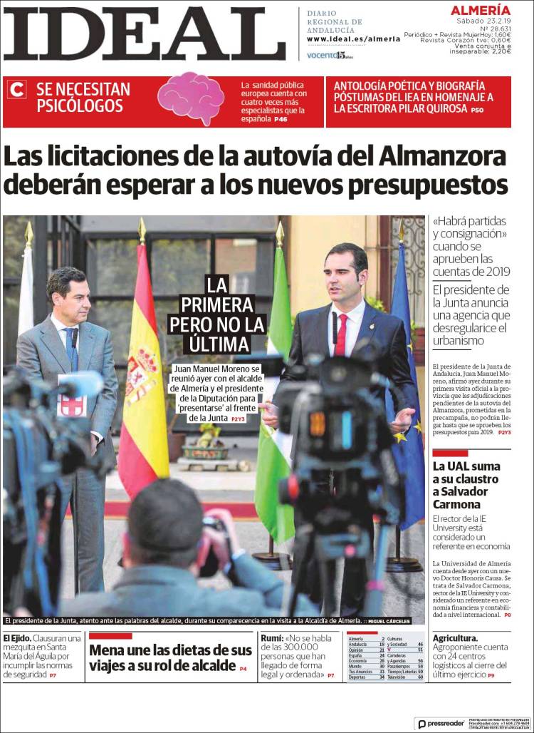 Portada de Ideal Almeria (Espa&ntilde;a)