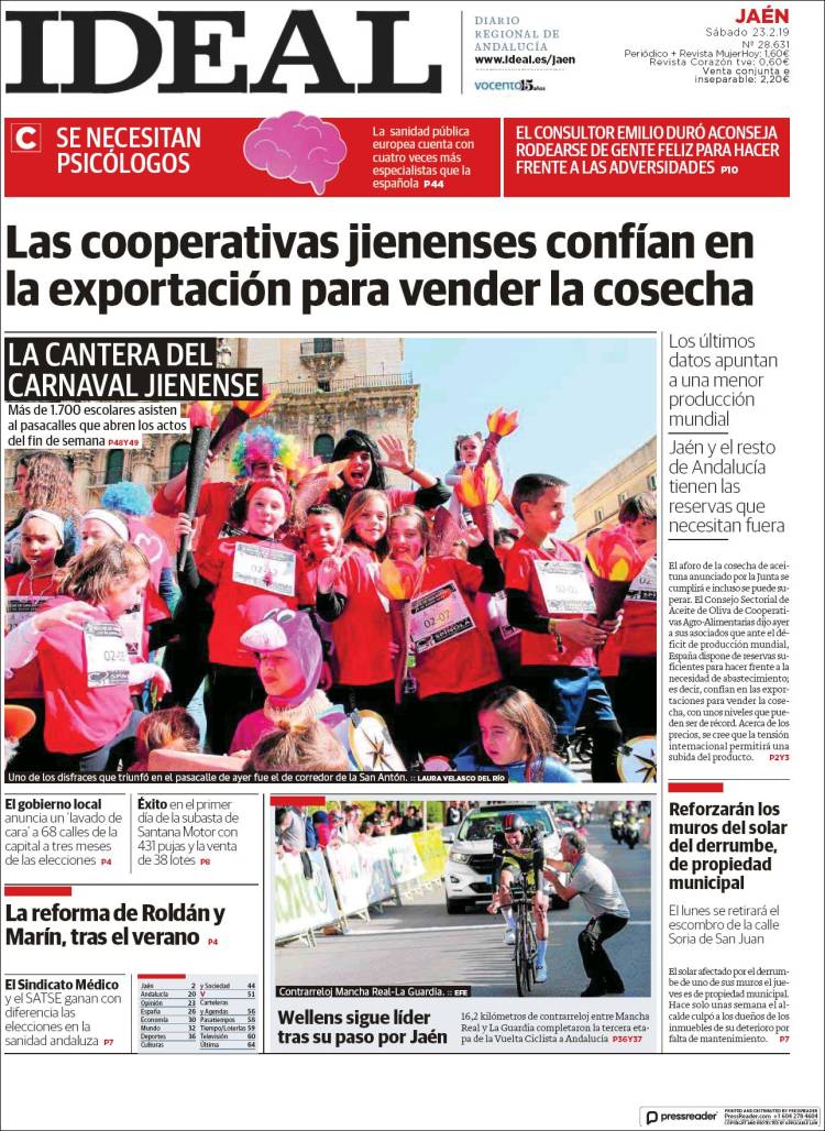 Portada de El Ideal de Jaén (Espa&ntilde;a)