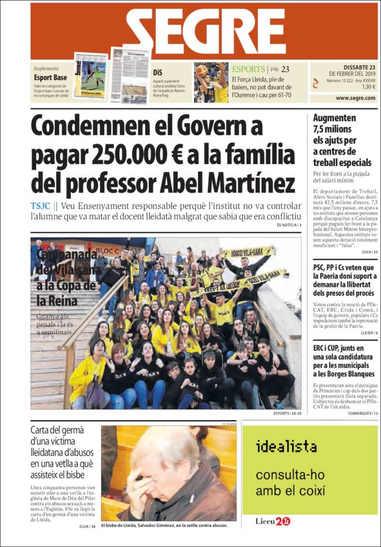 Portada de Segre (Espa&ntilde;a)