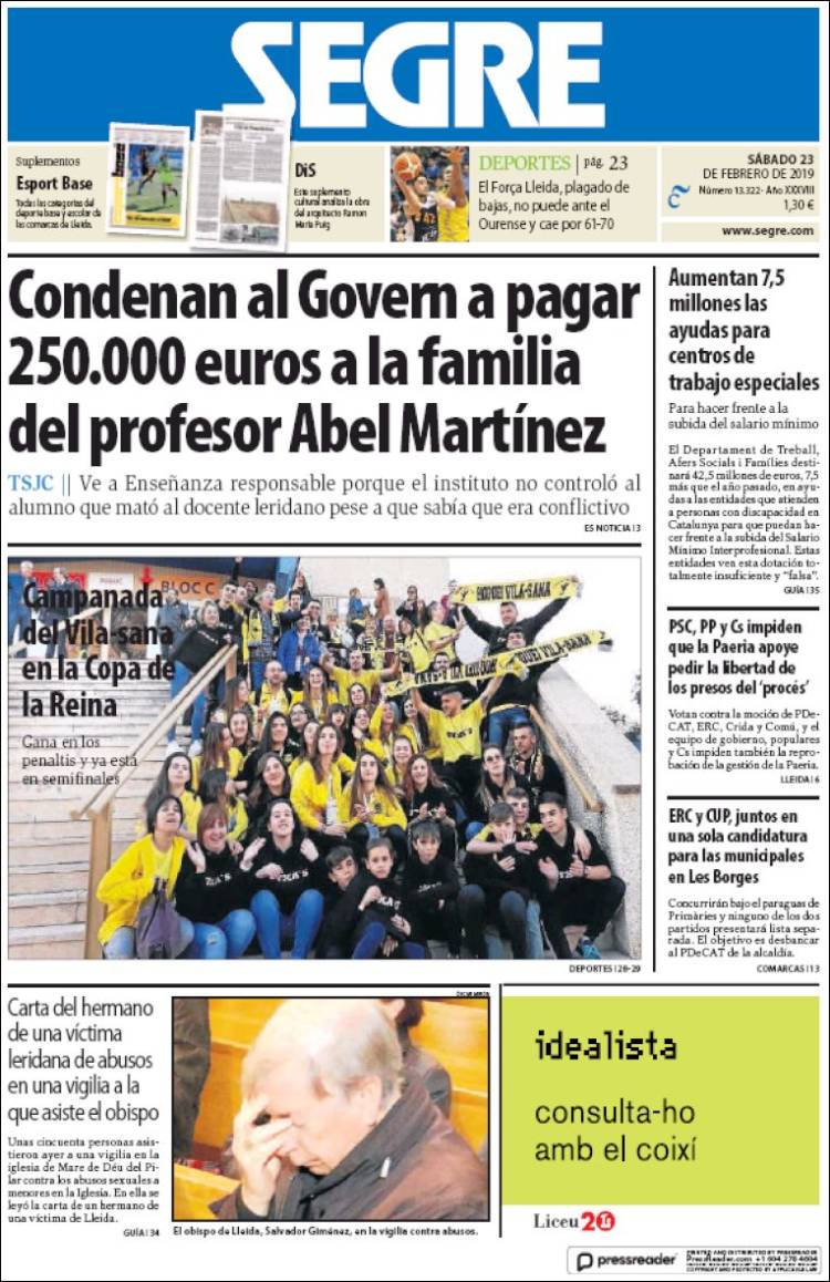 Portada de Segre  (Espa&ntilde;a)