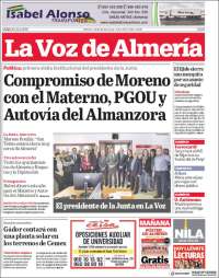 Portada de La Voz de Almería (Espa&ntilde;a)