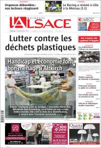 Portada de Journal L'Alsace (Francia)