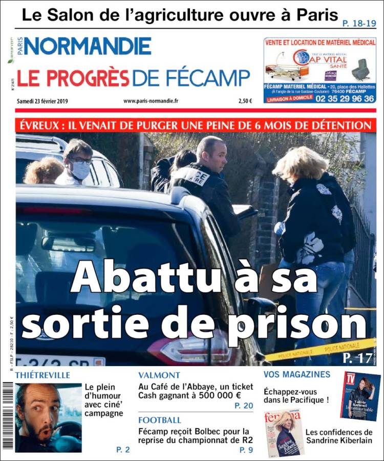 Portada de Progres de Fecamp (Francia)