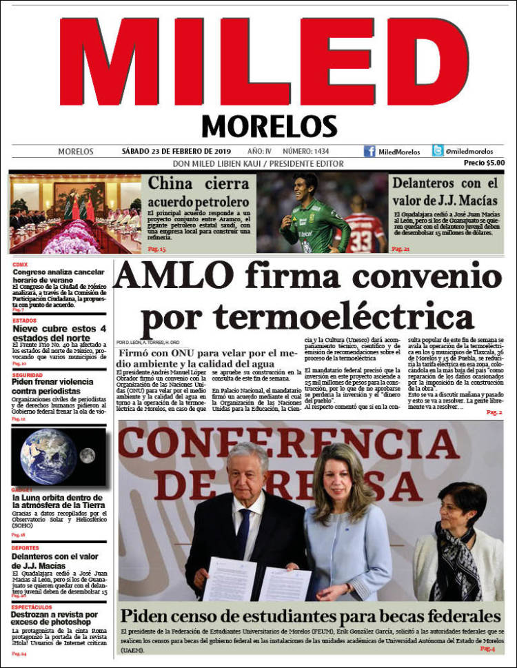 Portada de Miled - Morelos (M&eacute;xico)