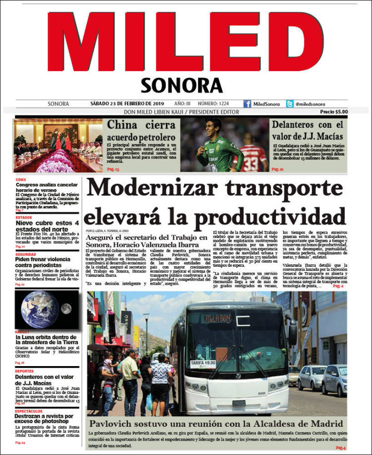 Portada de Miled - Sonora (M&eacute;xico)