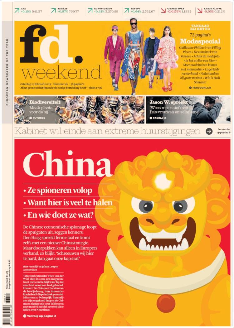 Portada de Het Financieele Dagblad (Pa&iacute;ses Bajos)