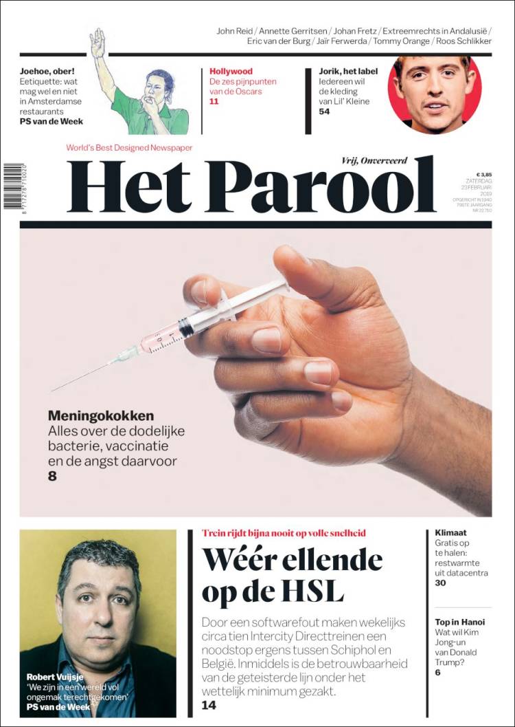 Portada de Het Parool (Pa&iacute;ses Bajos)