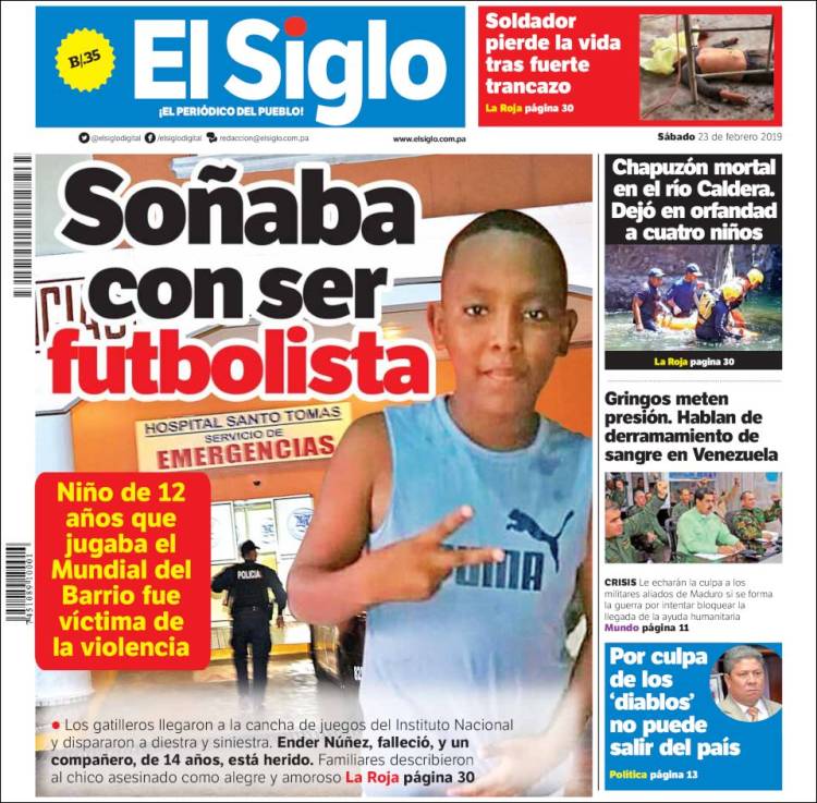 Portada de El Siglo (Panam&aacute;)