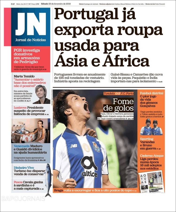 Portada de Jornal de Notícias (Portugal)