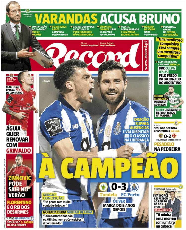Portada de Record (Portugal)