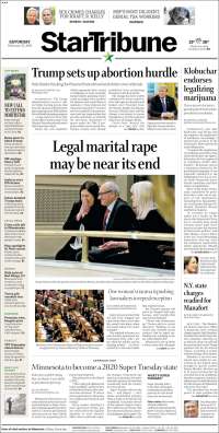 Portada de Star Tribune (USA)