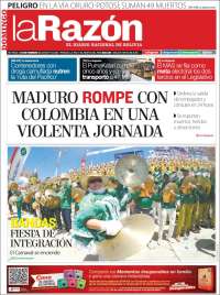 Portada de La Razón (Bolivia)
