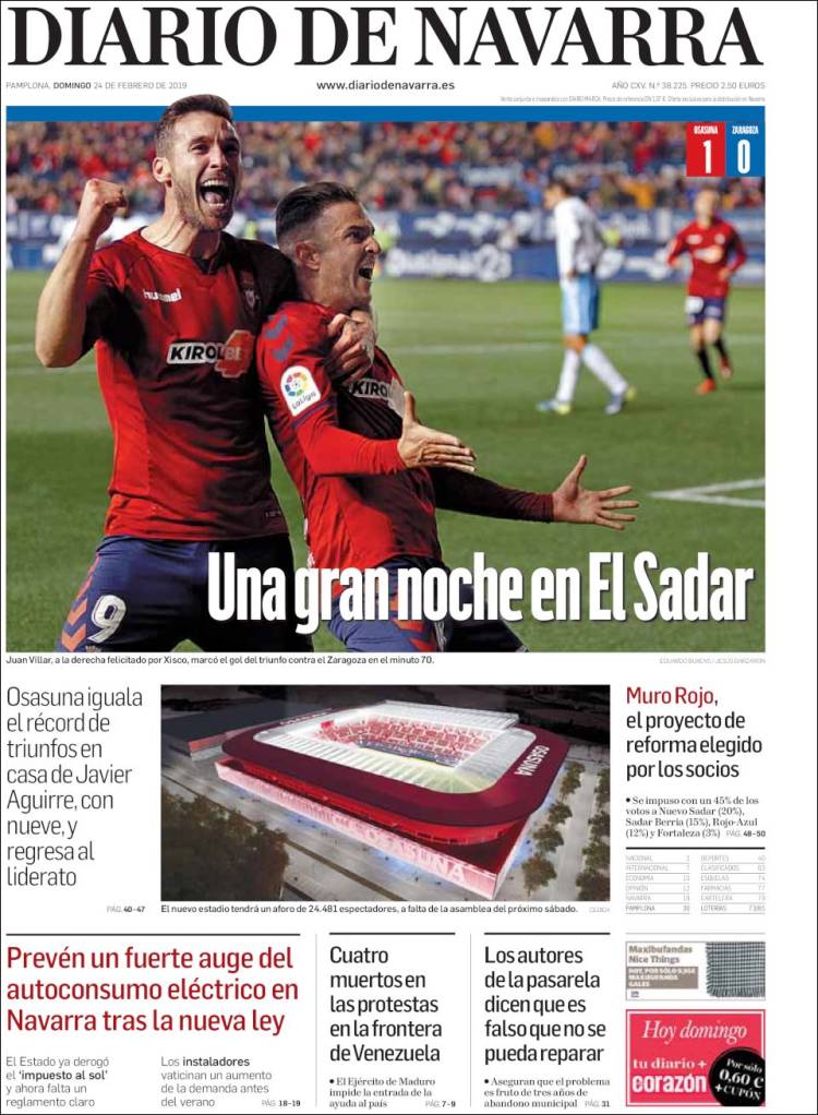 Portada de Diario de Navarra (Spain)