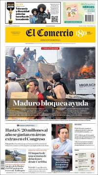 Portada de El Comercio (Perú)