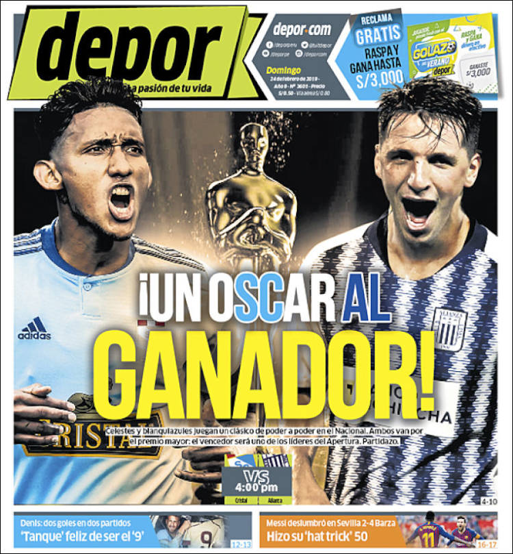 Portada de Depor (Perú)