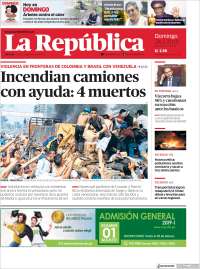 Portada de La Republica (Perú)
