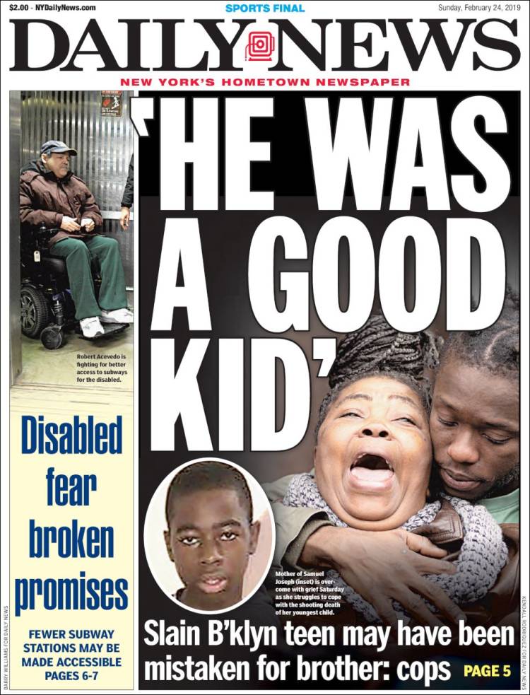 Portada de Daily News - New York (USA)