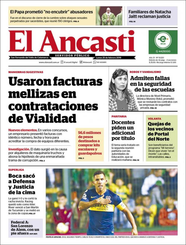Portada de El Ancasti (Argentina)