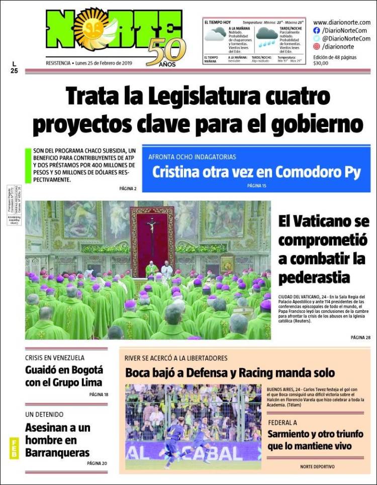 Portada de Diario Norte (Argentina)