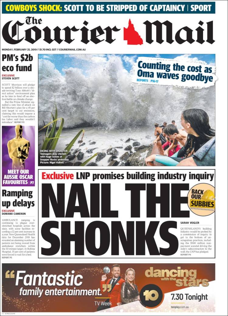 Portada de The Courier-Mail (Australia)