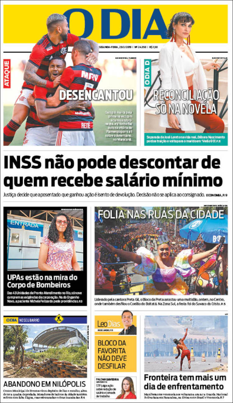 Portada de O Dia (Brasil)