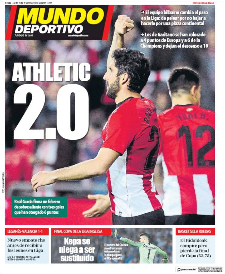 Portada de Mundo Deportivo Bizkaia (España)