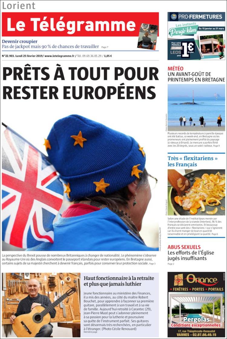 Portada de Télégramme (Francia)