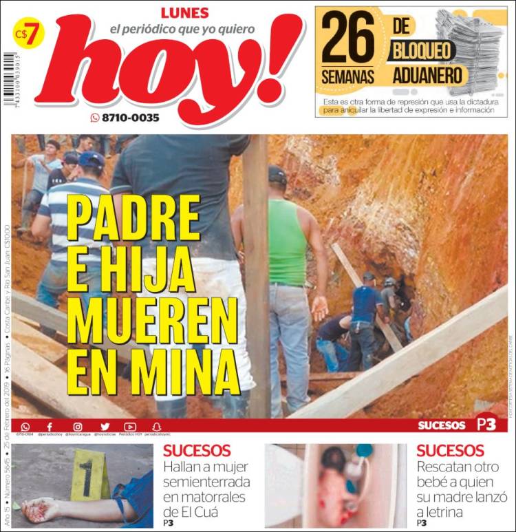 Portada de Hoy (Nicaragua)