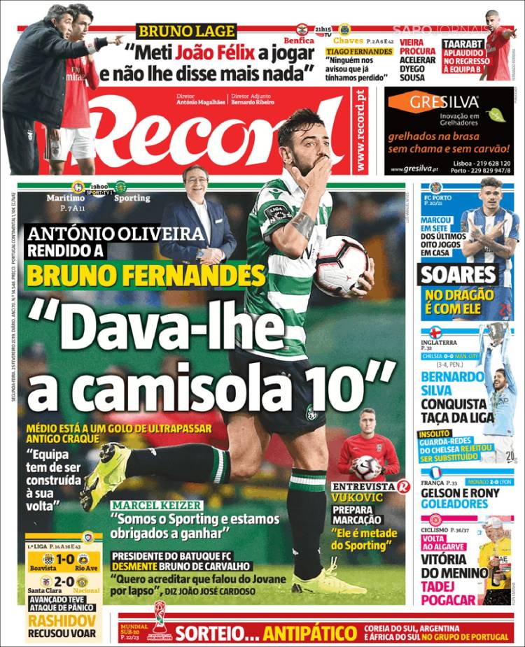 Portada de Record (Portugal)