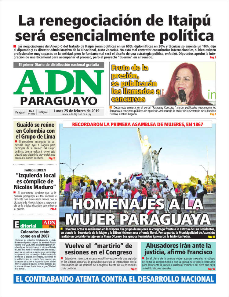 Portada de ADN Paraguayo (Paraguay)