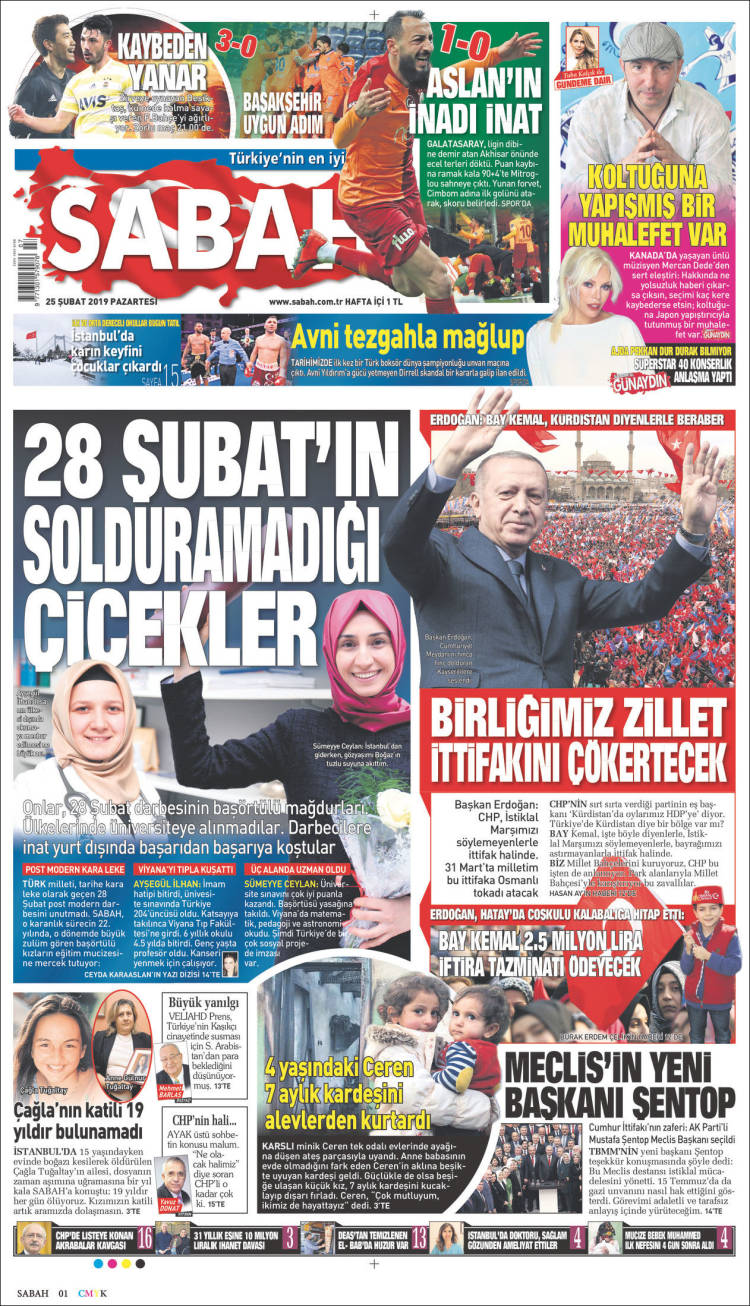 Portada de Sabah (Turqu&iacute;a)
