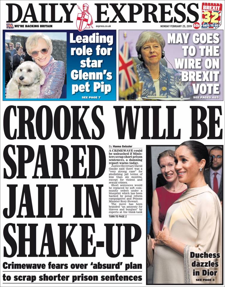 Portada de Daily Express (Reino Unido)