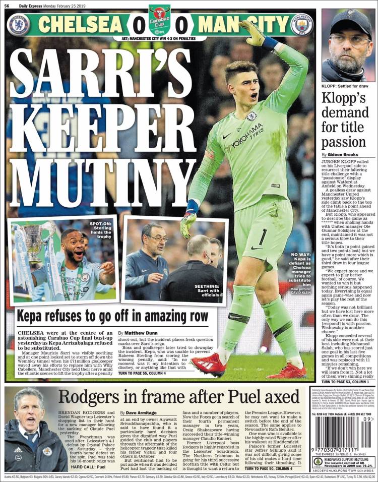 Portada de Express Sport (Reino Unido)