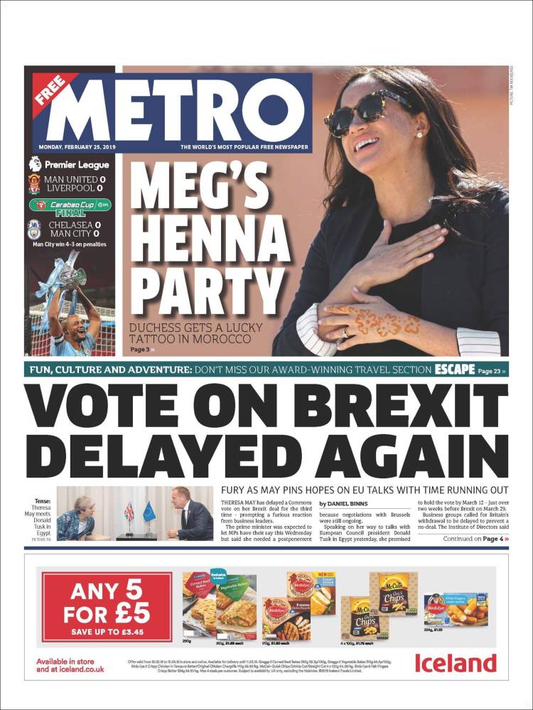 Portada de Metro (Reino Unido)