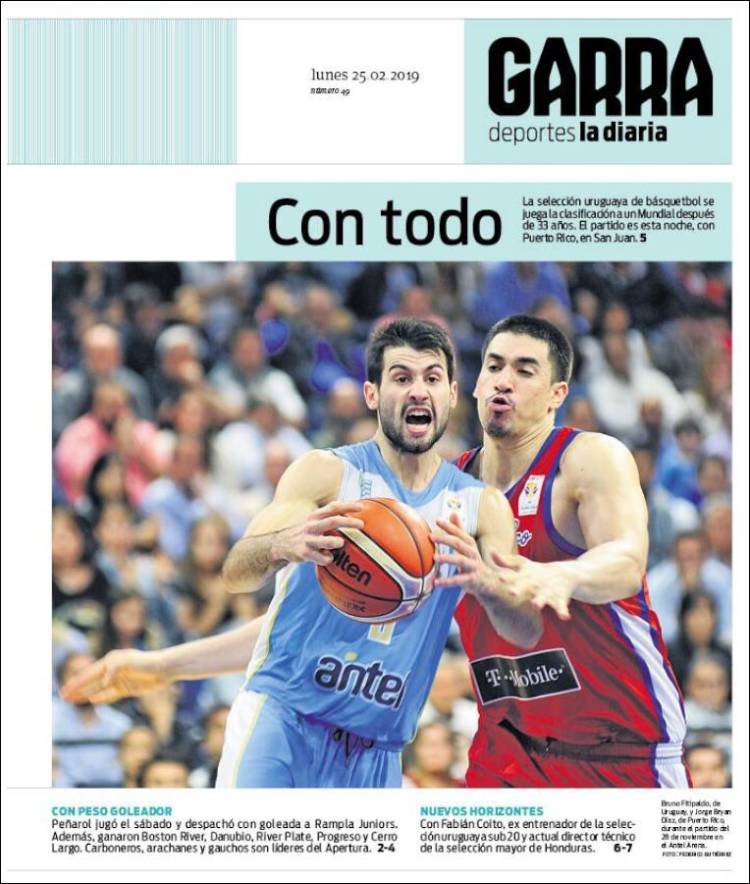 Portada de La Diaria (Uruguay)