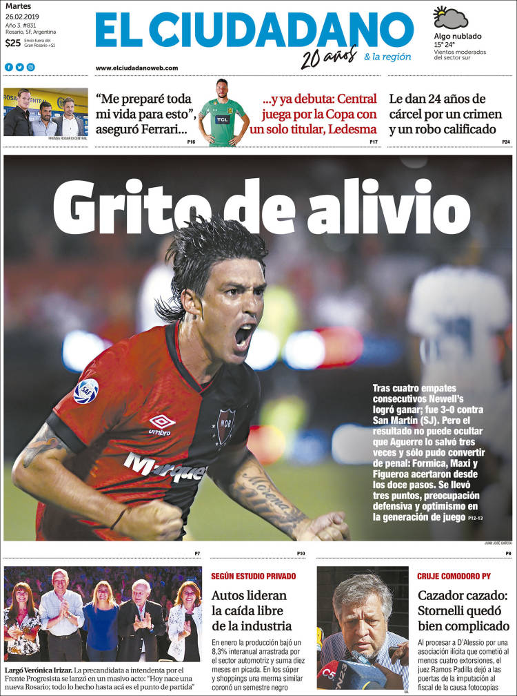 Portada de Diario El Ciudadano (Argentina)