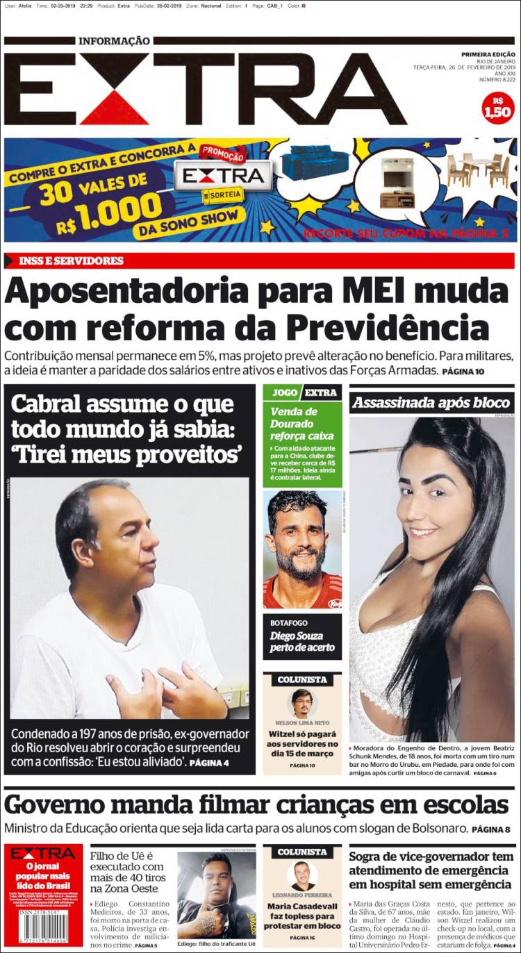 Portada de Extra (Brasil)