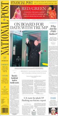 Portada de The National Post (Canadá)