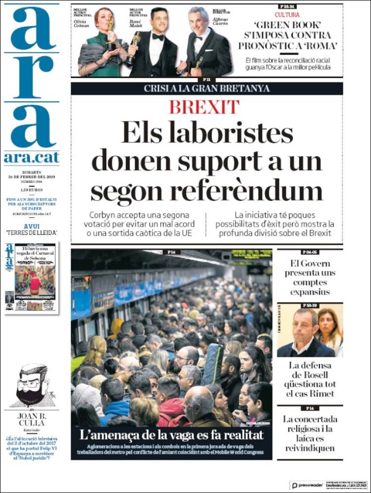 Portada de Ara (Spain)