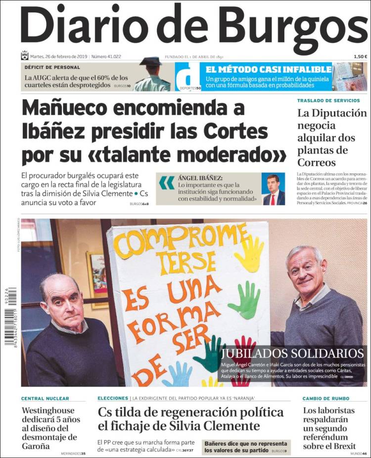 Portada de Diario de Burgos (Spain)