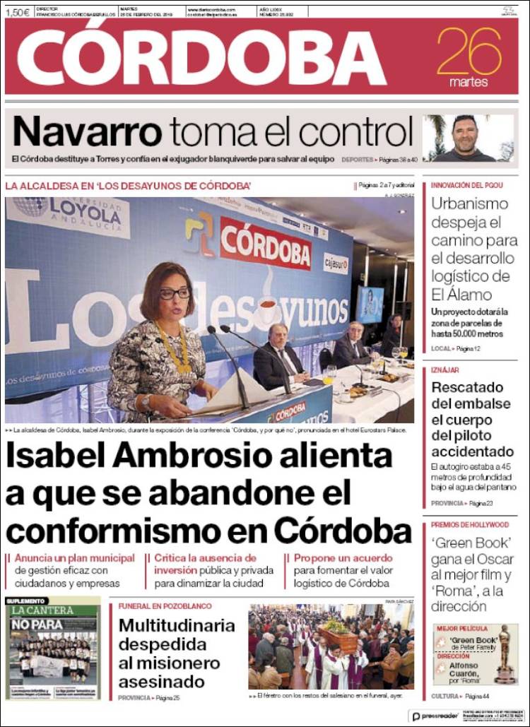 Portada de Diario de Córdoba (Spain)