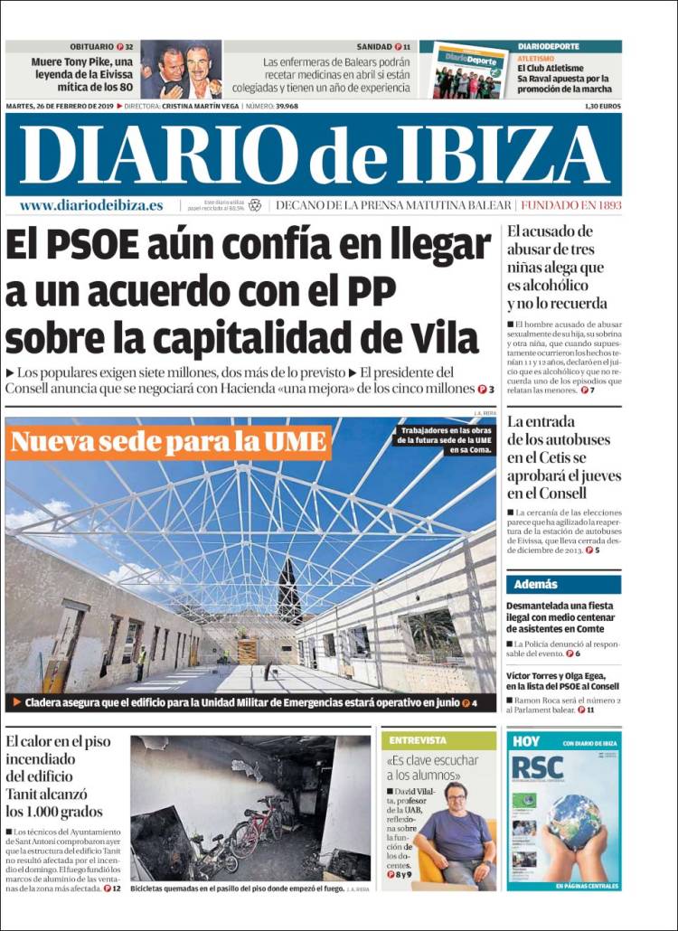 Portada de Diario de Ibiza (Spain)