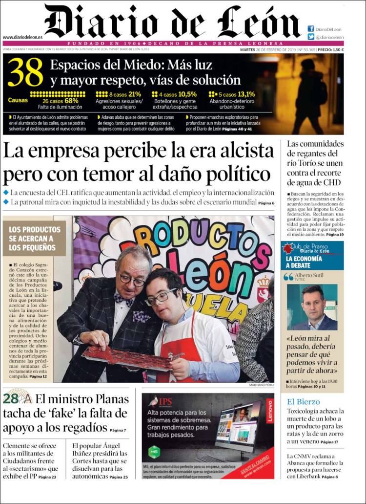 Portada de Diario de León (Spain)