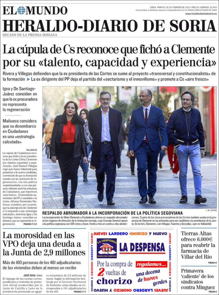 Portada de Diario de Soria (Spain)