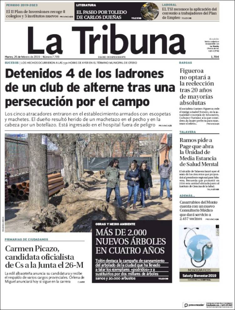 Portada de La Tribuna de Toledo (Spain)