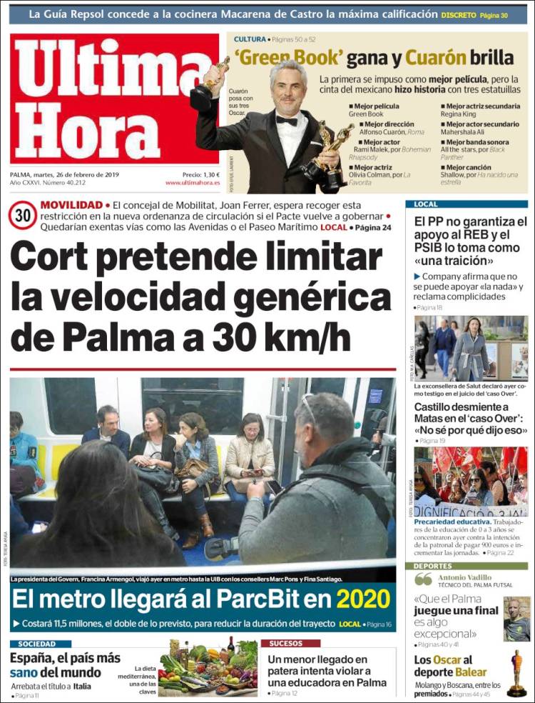 Portada de Última Hora (Spain)