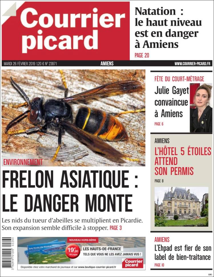 Portada de Courrier Picard (Francia)
