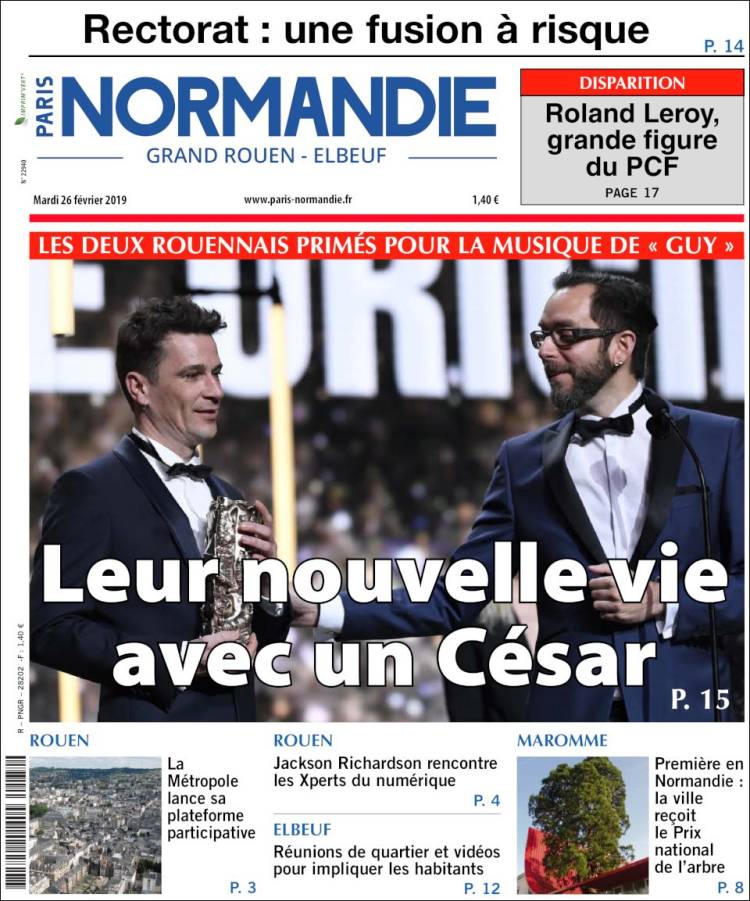 Portada de Paris Normandie (Francia)