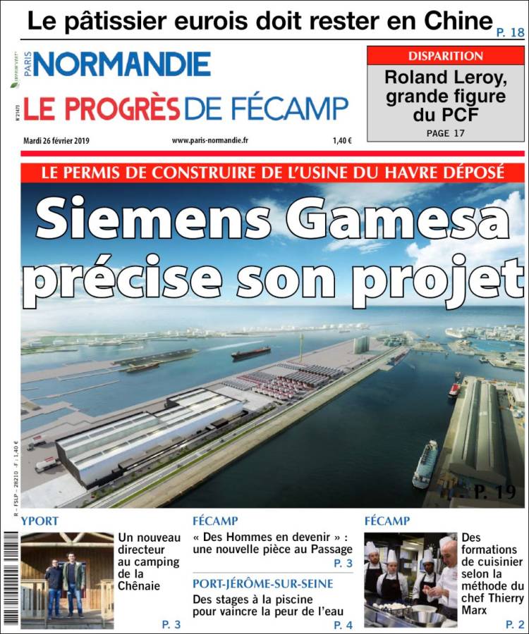 Portada de Progres de Fecamp (Francia)